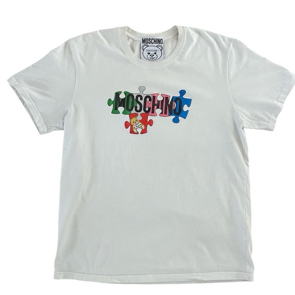 Moschino Other - Moshchino Coutour Oversized 100% Cotton Teddy Puzzle T-shirt Size XL-4XL